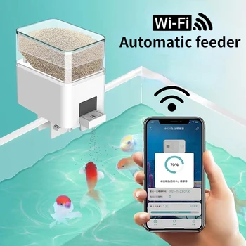 Automatinis Akvariumo Žuvų Bakas Finansuojančiojo Laikas/Wifi Bevielio Išmaniųjų Telefonų Programėlės Protingas Garsiakalbis Balso Nuotolinio Valdymo Žuvų Šėrimo