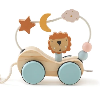 Mediniai Kūdikį Nešti Žvaigždės, Mėnulis Supa Automobilių Buko Žaislai Automobilių Montessori Žaislai Vertus Koordinavimo Žaislas Rankų Darbo Dekoracija Dovanos