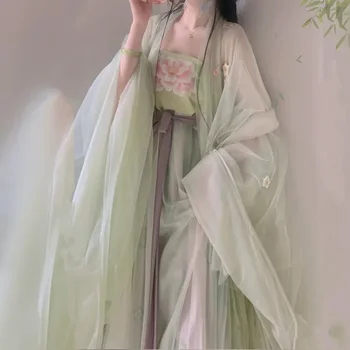 2023 Kinijos Moterims Senovės Tradicinių Hanfu Nustatyti Moterų Cosplay Kostiumų Vasarą Naujas Didelis Rankovės Pasakų Hanfu Prarasti Kostiumas 2XL