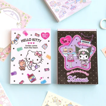Sanrio Hello Kitty Kuromi Mano Melodija Cinnamoroll Mielas Animacinių Filmų Kuromi Pastaba Knygos Popieriaus Spalvą Puslapių Užrašų Knygelės Vaikams Stacionarių Dovana