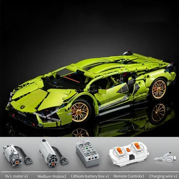 Tech Lenktynių Sportinių automobilių Modelį Lenktynių Nuotolinio valdymo automobilio žaislų kūrimo bloką dovana