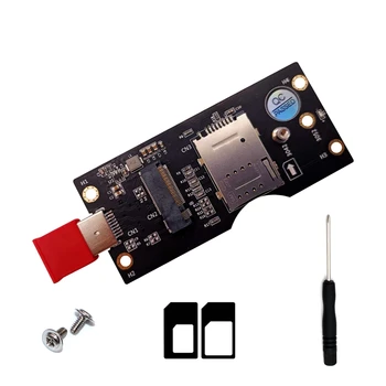 1Set NGFF Modulis SIM Su USB 3.0 3G/4G/5G Moduliui USB 3.0 SIM Kortelės Lizdo Nešiojamų Adapterio plokštę PCB NGFF Modulis