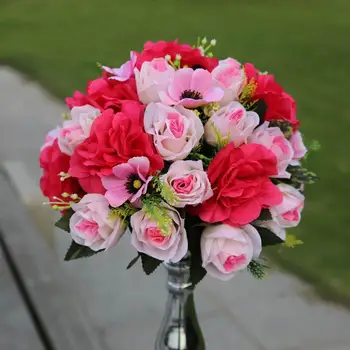 SPR Naujos!! vestuvių kelių švino gėlių su lentyna vyšnių žiedų stalo puošmena, gėlių kamuolys apdailos klissing kamuoliai
