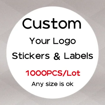 Pasirinktines Etiketes 1000 VNT Užsakymą Lipdukai Logotipą Etiketės, Lipdukai Asmeninį Lipdukai, Pakuotės, Etiketės, Dizainas Savo Lipdukas