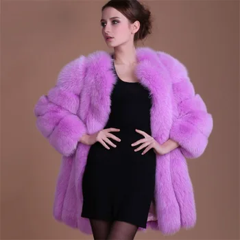 Žiemos Naujas Moterų Dirbtiniais Fox Fur Coat Didelis Dydis 4XL Mados Prabangių Outwear Tirštėti Šiltas Netikrą Atsitiktinis Pūkuotas Kailio Striukė Parkas