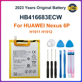 Originalus Huawei HB416683ECW 3550mAh Baterija HUAWEI Nexus 6P Nexus6P H1511 H1512 Mobiliojo Telefono Baterijas