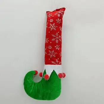 Elf Kalėdų Eglutės papuošalus Kabo Pakabukas Spalvinga neaustinis Audinys Elf Kojos Papuošalai Švenčių Kalėdų Medžio Namų