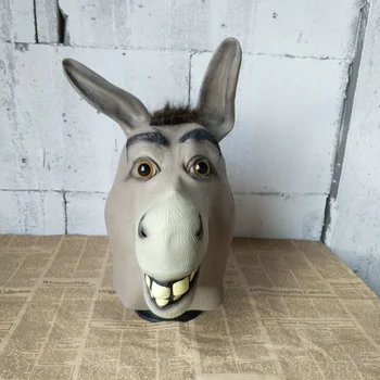 Donkey kaukė loquacious donkey šokių kaukė Helovinas siaubo juokingi horsehead dramos spektaklis gyvūnų gaubtu