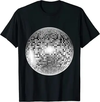 NAUJAS TIK Vintage Retro Diskoteka Kamuolys Retro 1980 DJ T-Shirt