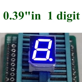 20PCS/DAUG 0.39 colių 1 Bit 7 Segmentų BLUE LED Ekranas, Skaitmeninis Vamzdžių Plastiko, Metalo Bendro anodo(Nixie vamzdis)