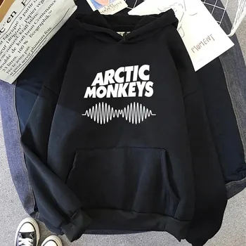 Rudenį, Žiemą Vyrų, Moterų Mados FleeceHoodie Roko Arctic Monkey Print Plus Size Hoodie Ladys Striukė Puloveriai Unisex Džemperis