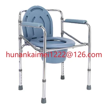 Reguliuojamo aukščio tualeto kėdės sulankstomos, komoda, kėdė, skirta pagyvenusių žmonių su kaušu nerūdijančio plieno pamišęs kėdė