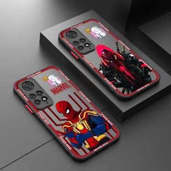 Marvel Spiderman Peter Parker Telefoną Atveju Xiaomi 12 11 T Pro S Redmi Pastaba 12 11 10 9 8 Pro S T 5G Matinio Permatomas