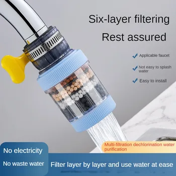 Šešių sluoksnių Filtras, Maišytuvas Gali Būti Išardyti ir Išplauti Universalus Vandens Valytuvas Namų Bakstelėkite Vandens filtrai Anti-splash Dušo