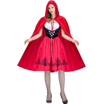 3XL plius Dydis Helovinas Lady Little Red Riding Hood Kostiumas Cosplay Kostiumai, Cosplay