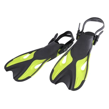 Vaikų atviro kulno reguliuojamas 2 dydžių 24-35 snorkeling trumpas fin nardymo batai mokytis plaukti atidaryti varlė batai antis pelekus